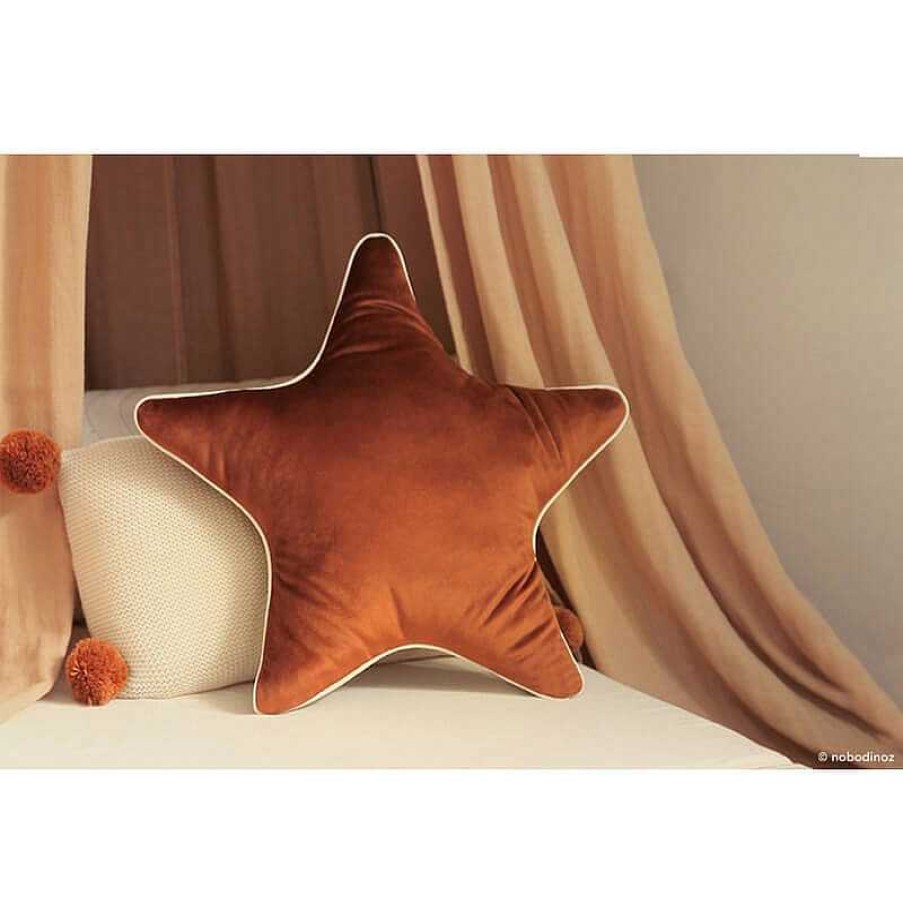 Maison & D Coration Nobodinoz Coussins | Coussin Aristote Etoile Marron - Nobodinoz