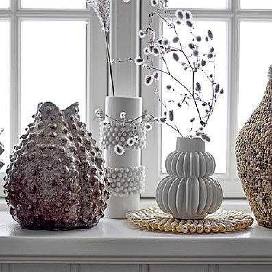 Maison & D Coration Bloomingville Vases | Vase Blanc Barrit - Bloomingville