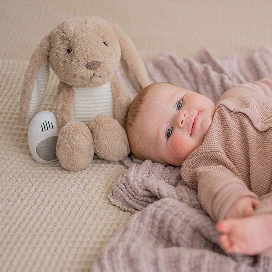 Kids Flow Amsterdam Doudous & Peluches | Peluche Bruit Blanc Lapin - Milo Beige - Flow Amsterdam