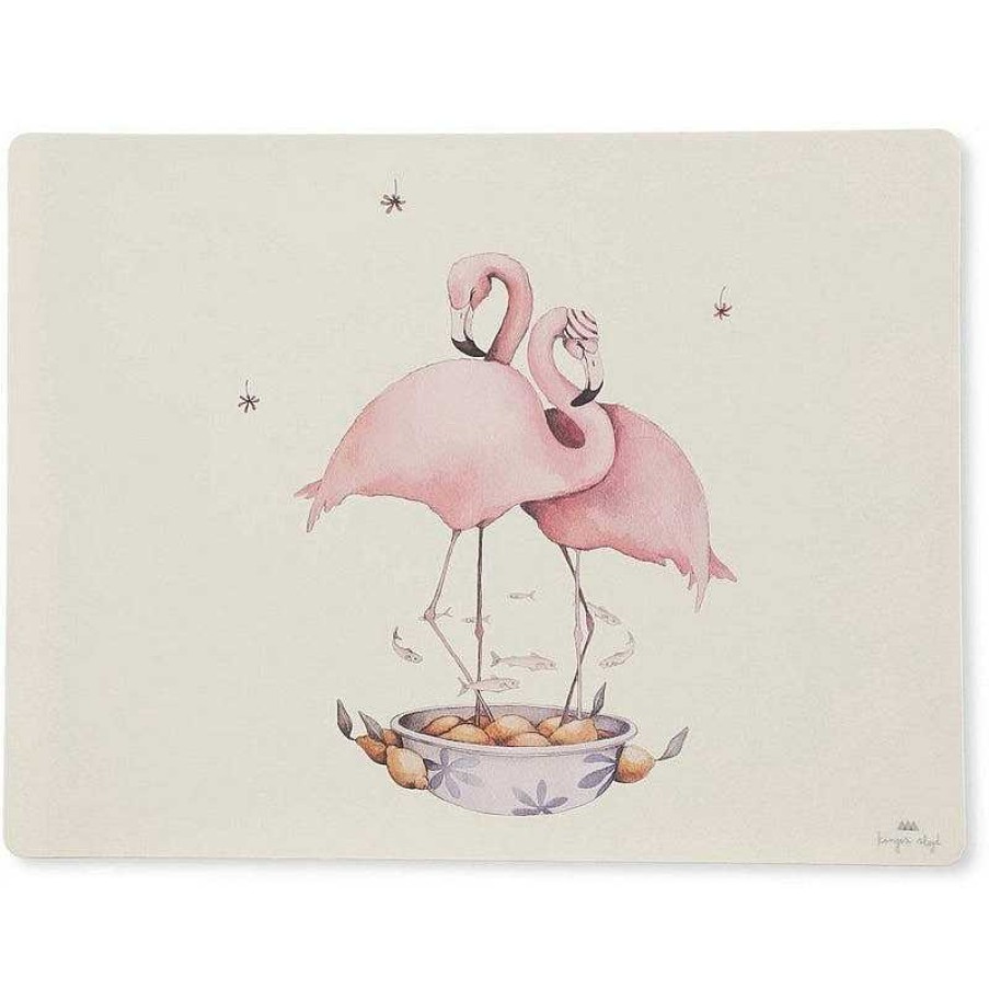 Kids Konges Slojd Vaisselle Enfant | Set De Table En Silicone - Flamant Rose