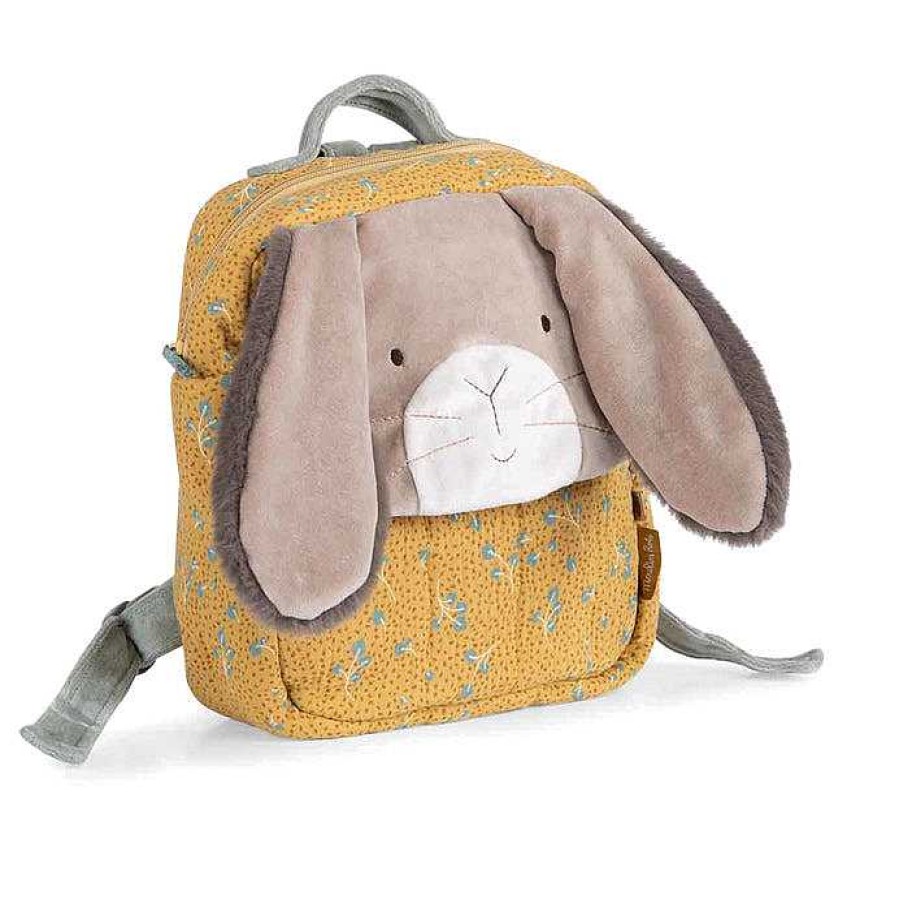 Kids Moulin Roty Cartables | Sac Dos Lapin Ocre Moulin Roty