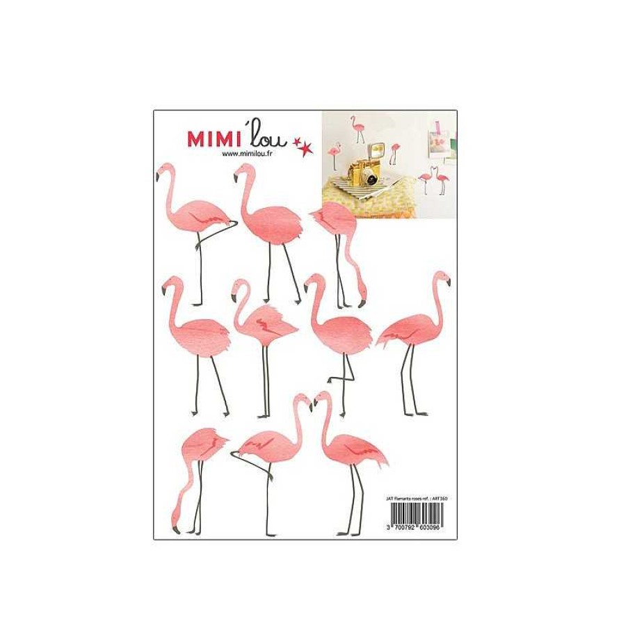 Kids Mimilou D Coration Murale | Just A Touch - Flamants Rose