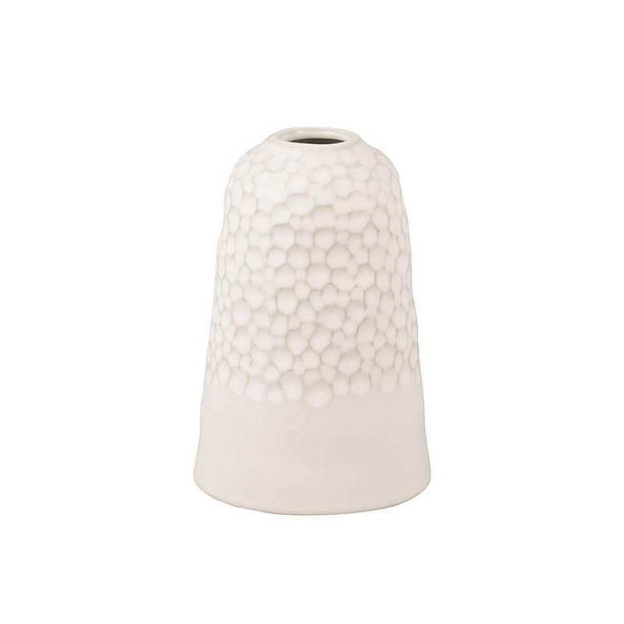 Maison & D Coration Present Time Vases | Vase Carve Wide Blanc - Present Time