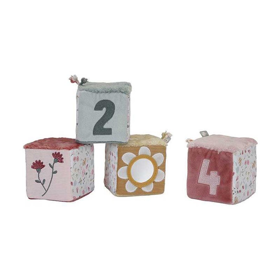 Kids Little Dutch Jouets D' Veil | Lot De 4 Cubes Doux Flower & Butterflies - Little Dutch