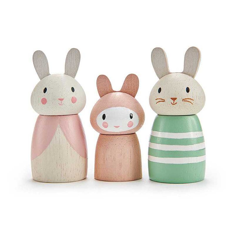 Kids Tender Leaf Jouets Co-Responsables | Figurines En Bois Famille Lapin - Tender Leaf